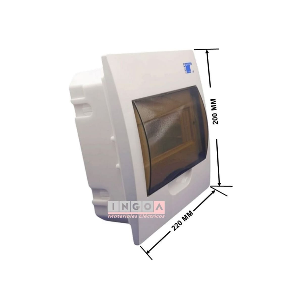 Tablero Plastico 8 Modulos Embutido Tapa Humo - DRL11