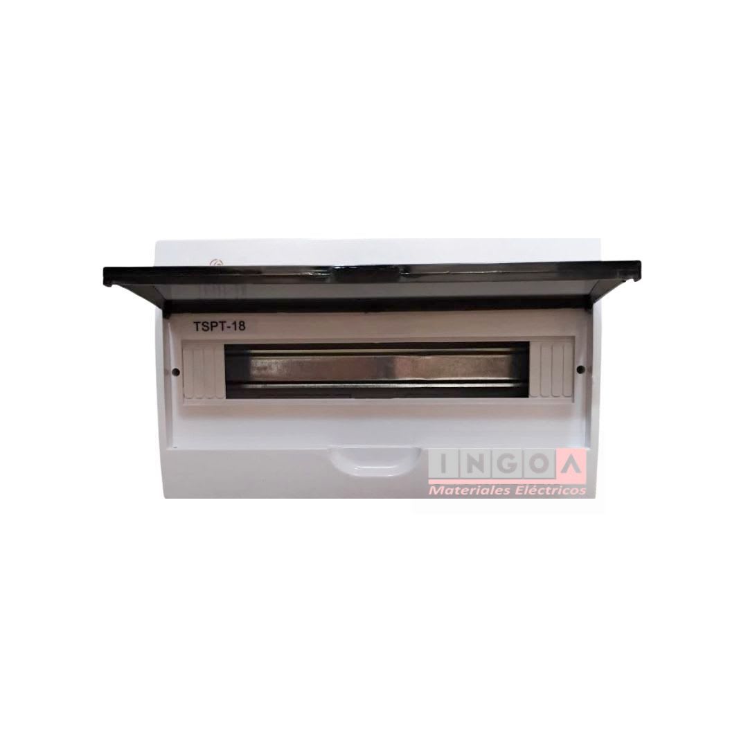 Tablero Plastico 18 Mod. Sobrep. Libre Halog. Tapa Humo2