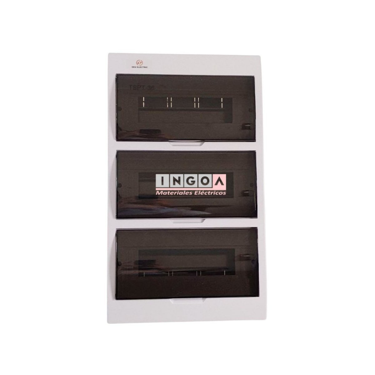 Tablero Plastico 36 Modulos Sobrepuesto Libre Halog. Tapa Humo2