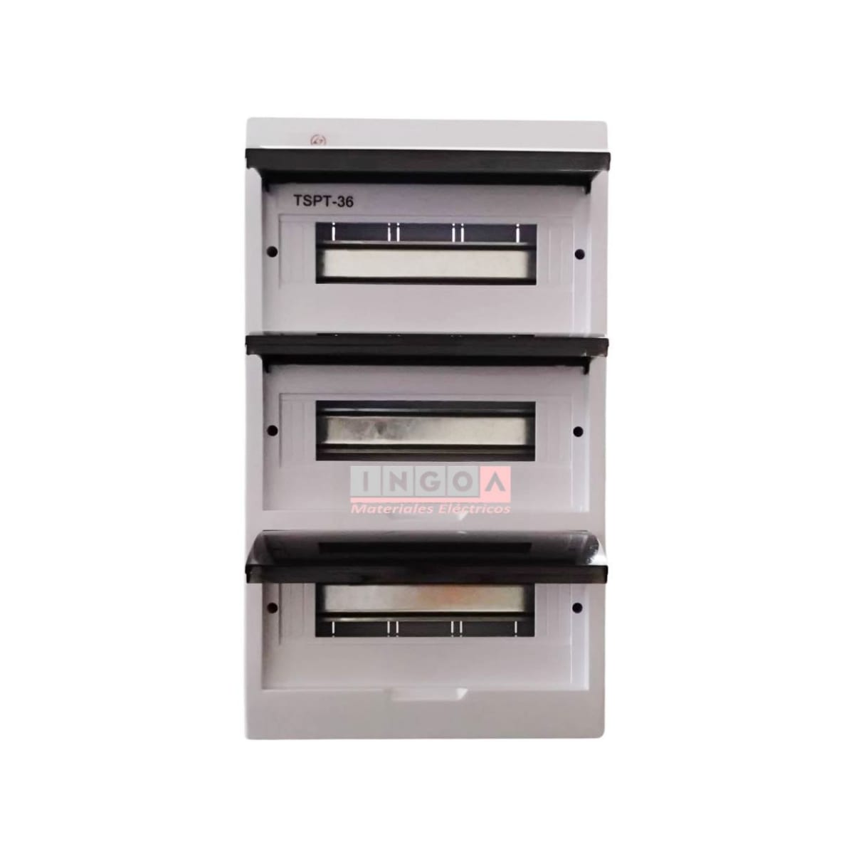 Tablero Plastico 36 Modulos Sobrepuesto Libre Halog. Tapa Humo4