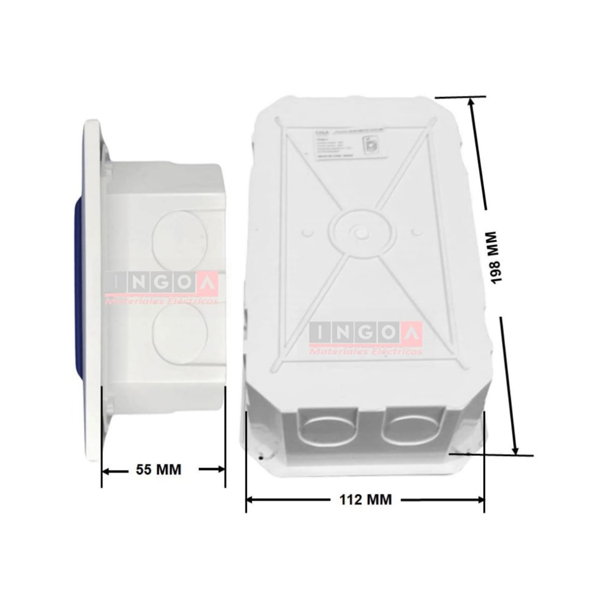 Tablero Plastico 4 Modulos Embutido Libre Halog. Tapa Humo10