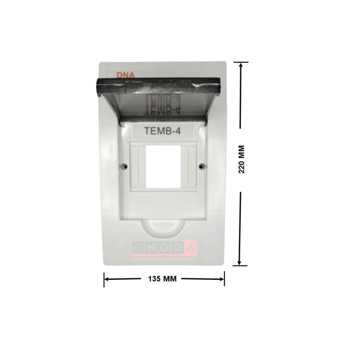Tablero Plastico 4 Modulos Embutido Libre Halog. Tapa Humo11