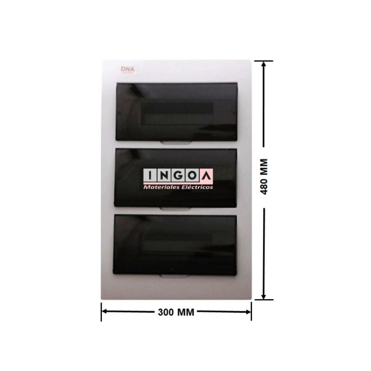 Tablero Plastico 36 Modulos Embutido Libre Halog. Tapa Humo11