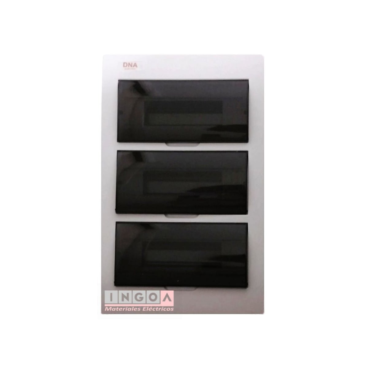 Tablero Plastico 36 Modulos Embutido Libre Halog. Tapa Humo2