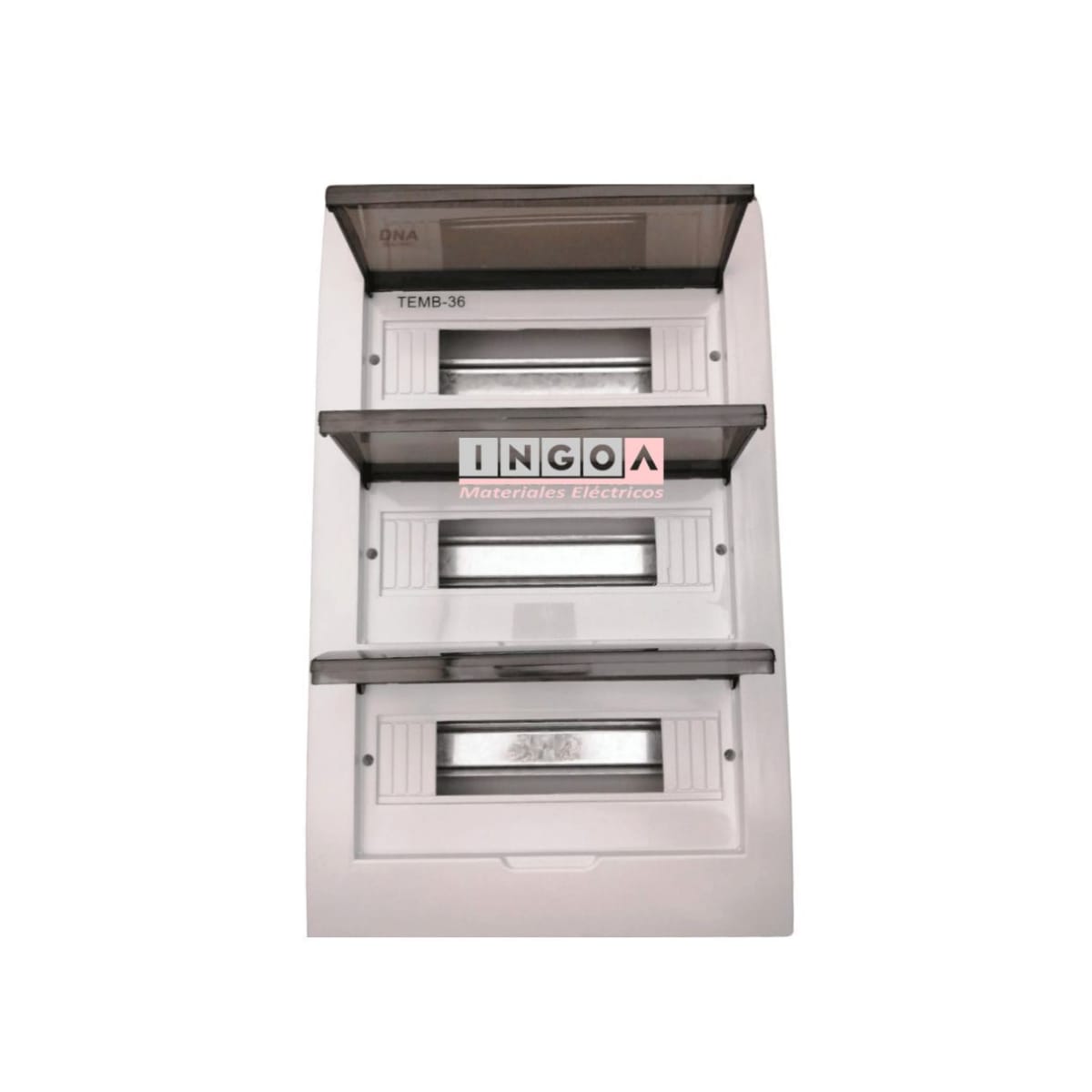 Tablero Plastico 36 Modulos Embutido Libre Halog. Tapa Humo - Vista 6