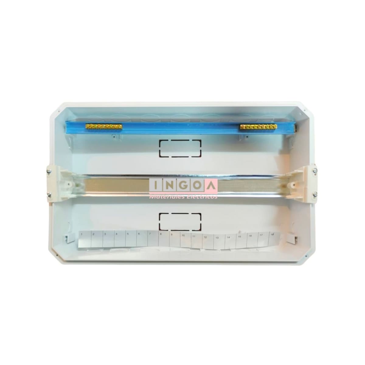 Tablero Plastico 18 Modulos Embutido Libre Halog. Tapa Humo8