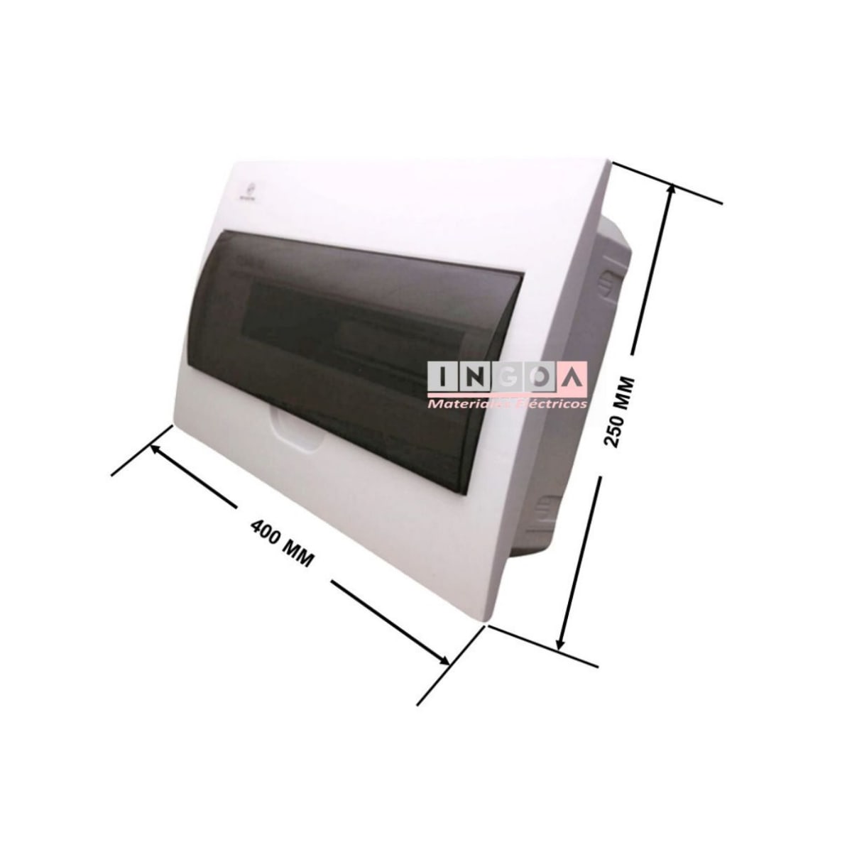 Tablero Plastico 18 Modulos Embutido Libre Halog. Tapa Humo11