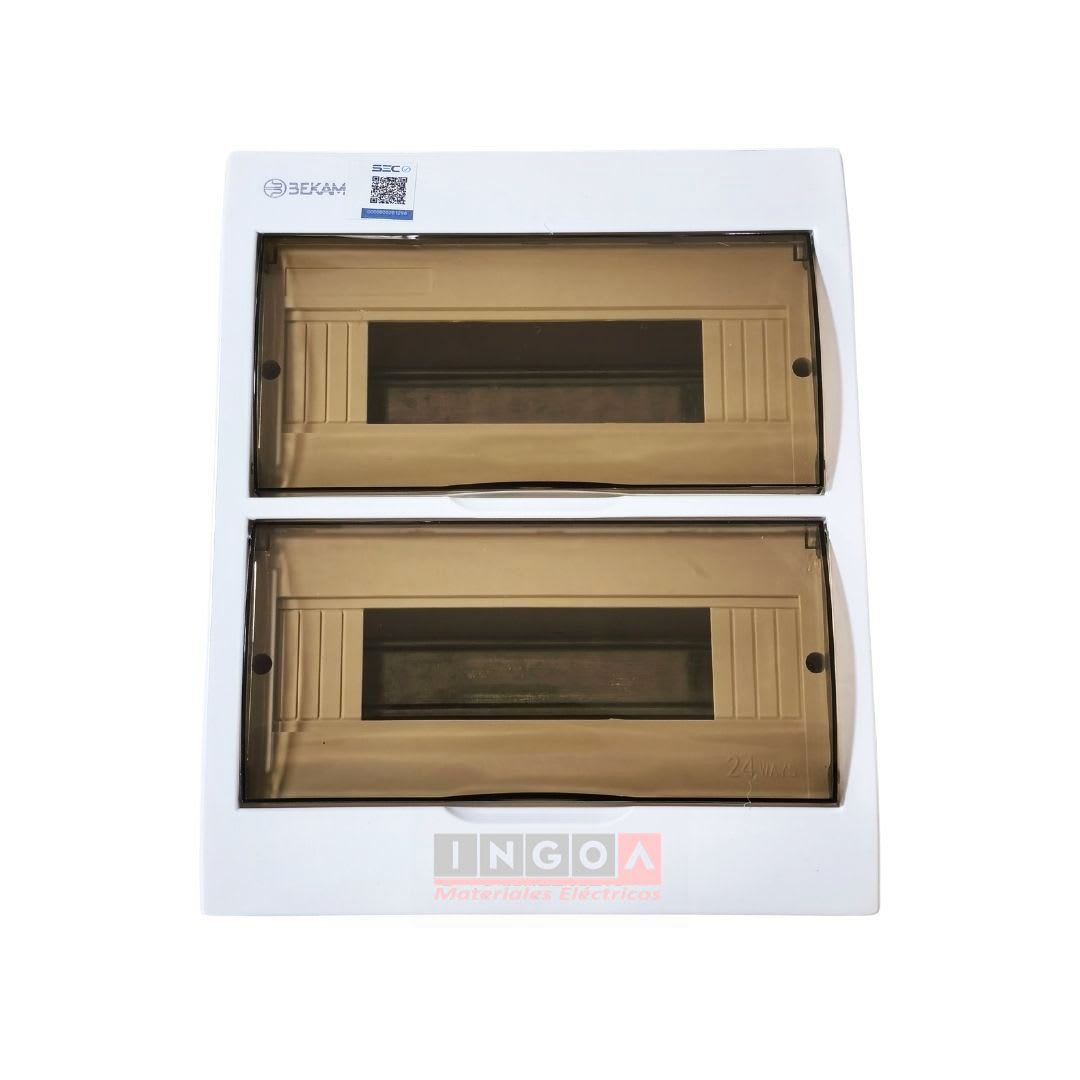 Tablero Plastico 36 Mod. Sobrep. Libre Halog. Tapa Humo2