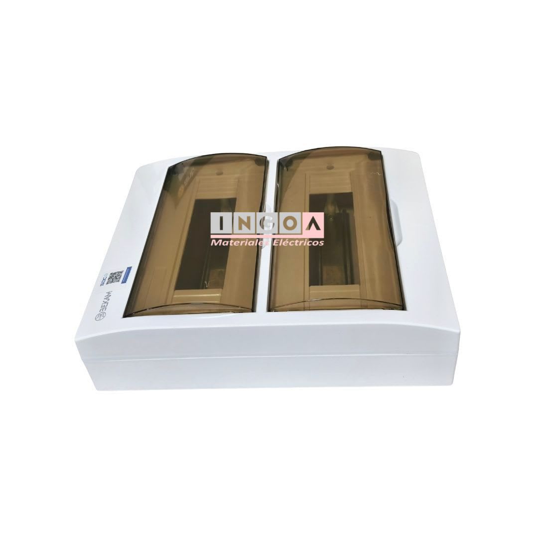 Tablero Plastico 24 Mod. Sobrep. Tapa Humo - DRL7