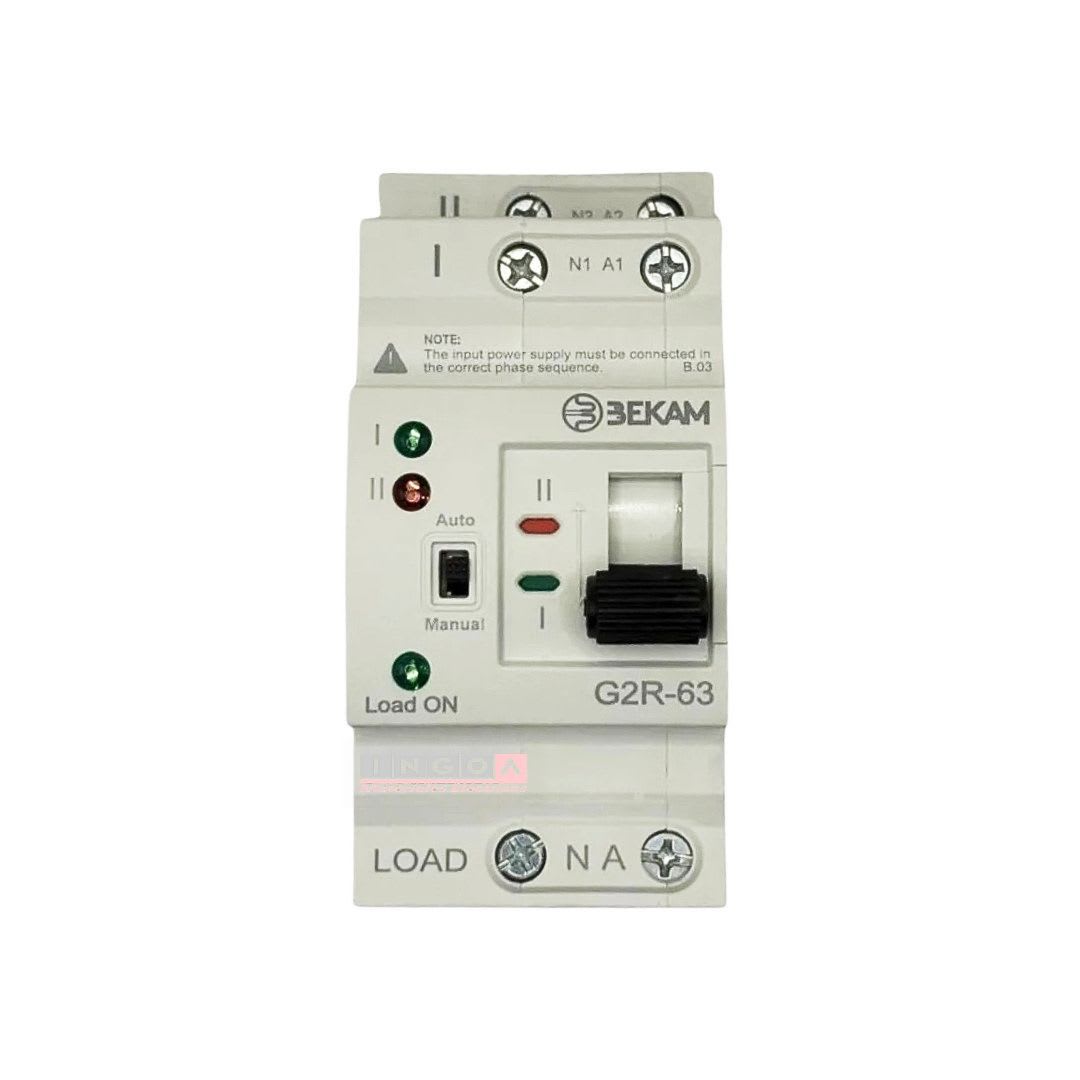Switch de Transferencia Automatica 2 Polos 63A YCQR-63 - Bekam - Vista 2
