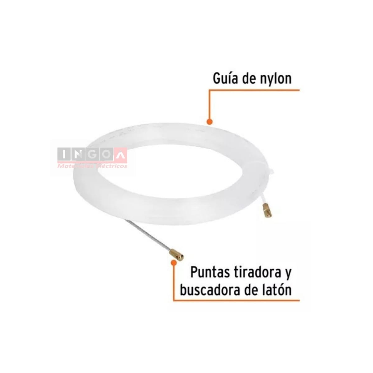 Laucha Pasacable de Plastico Nylon 3mm x 20mts3