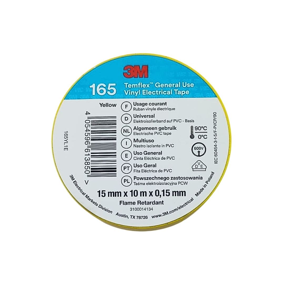 Huincha Aisladora 3M Amarillo 15mmx10mtx0.15mm 0