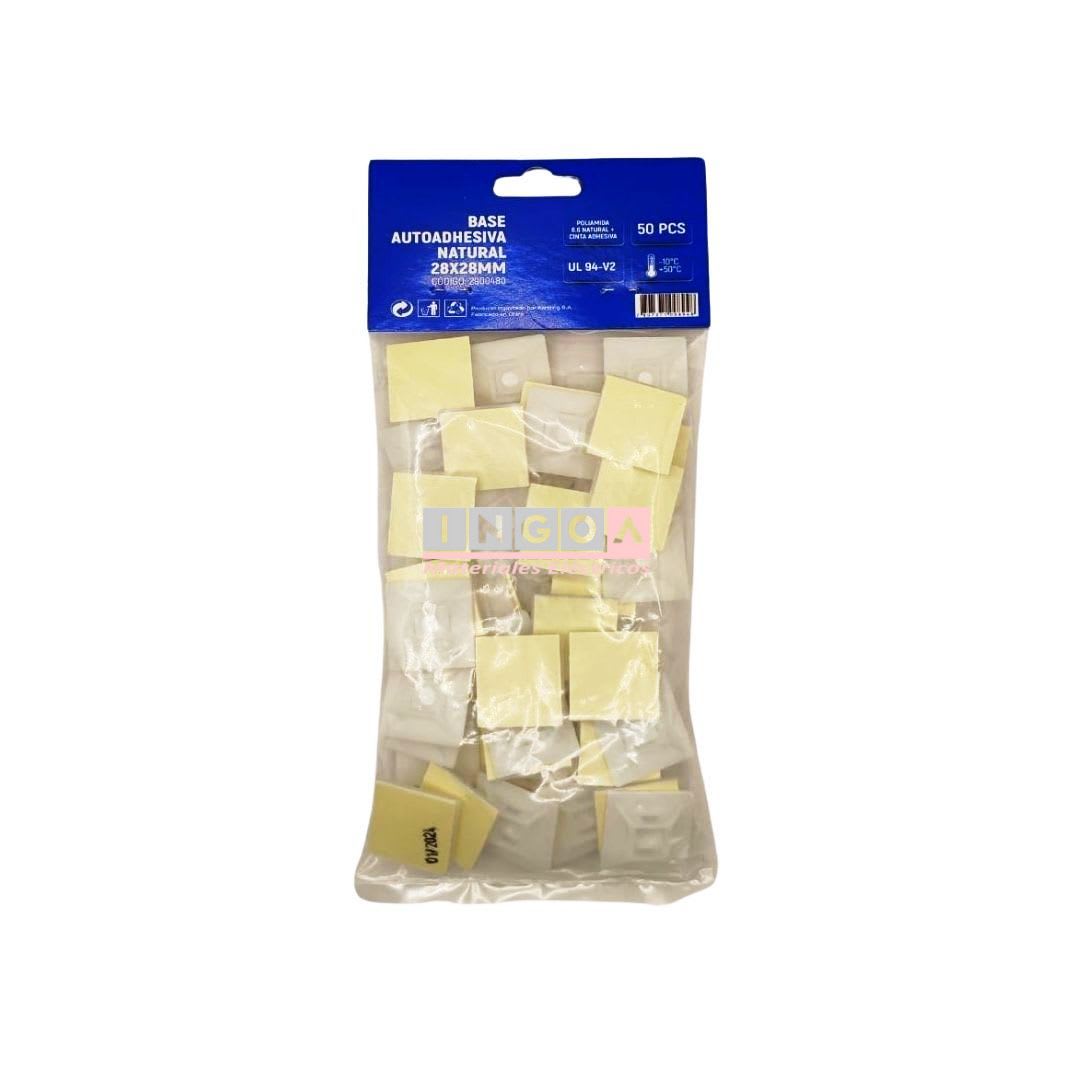 Base Autoadhesiva Caluga Blanca 28x28mm (50 Un)5