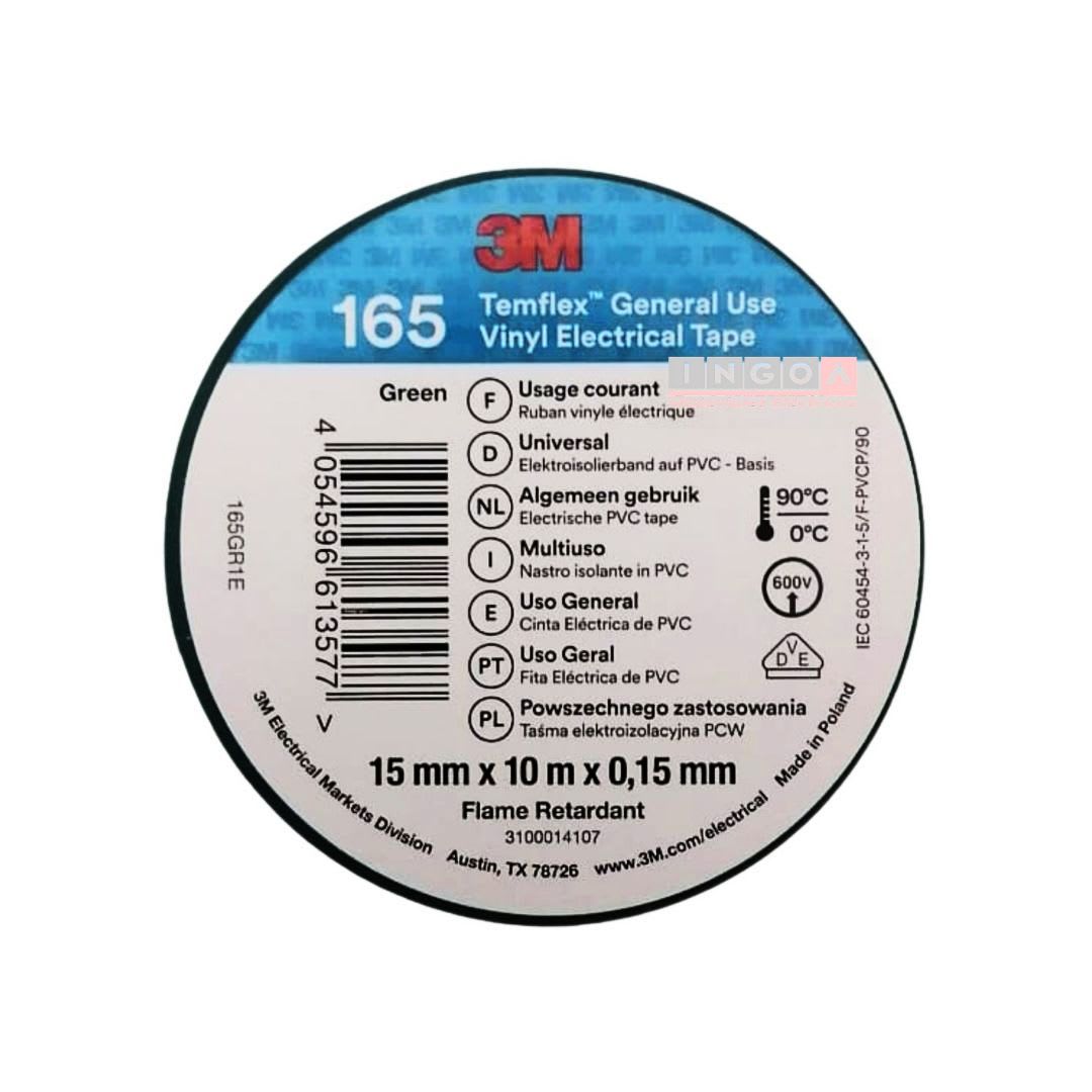 Huincha Aisladora 3M Verde 15mmx10mtx0.15mm2