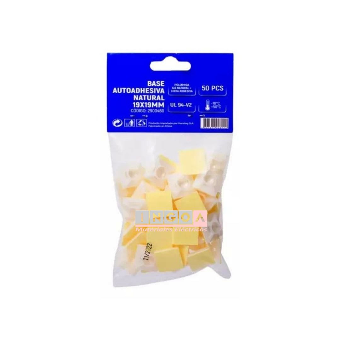 Base Autoadhesiva Caluga Blanca 20x20mm (100 Un)5