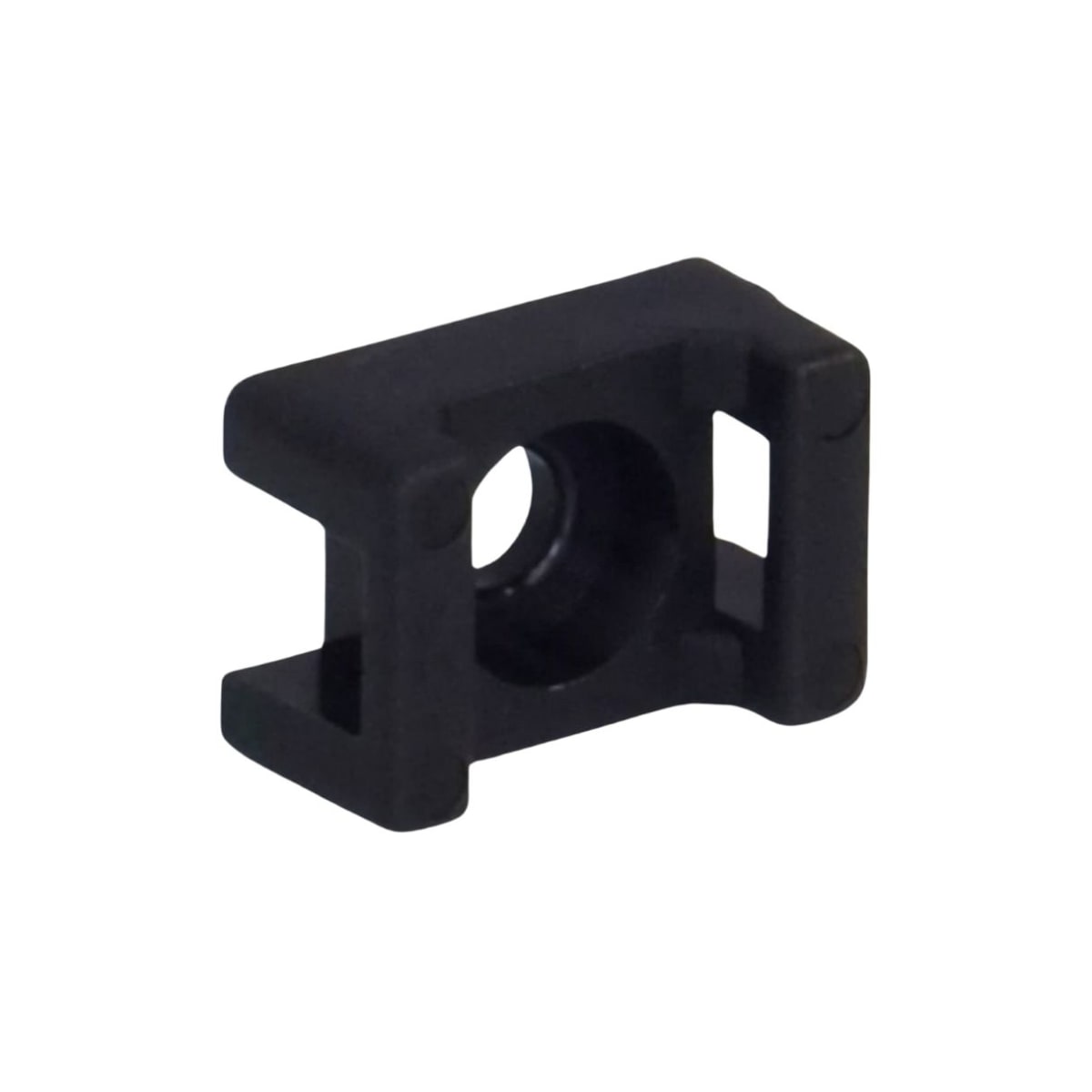 Base Atornillable para Amarra Tipo Chilectra Caluga Negra 23x16x9mm (100 Un) 0