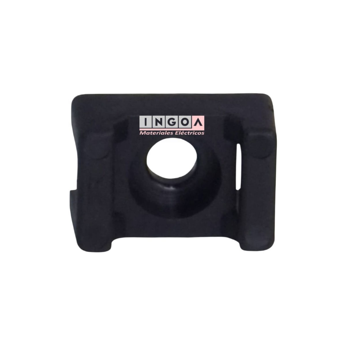 Base Atornillable para Amarra Tipo Chilectra Caluga Negra 23x16x9mm (100 Un) - Vista 2