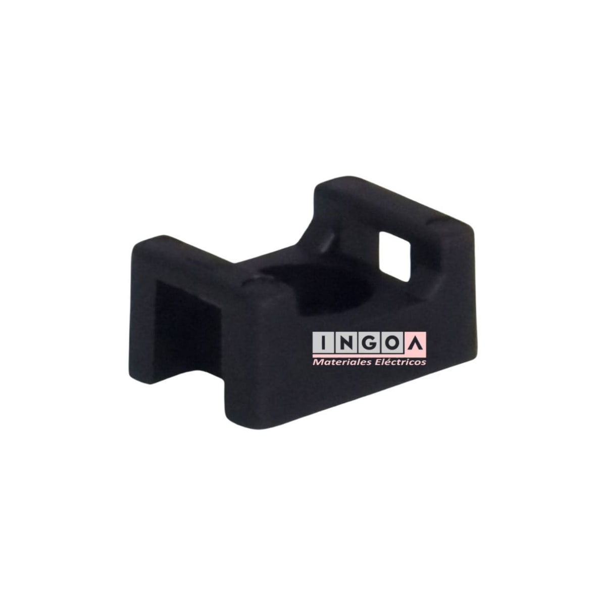 Base Atornillable para Amarra Tipo Chilectra Caluga Negra 23x16x9mm (100 Un) - Vista 3