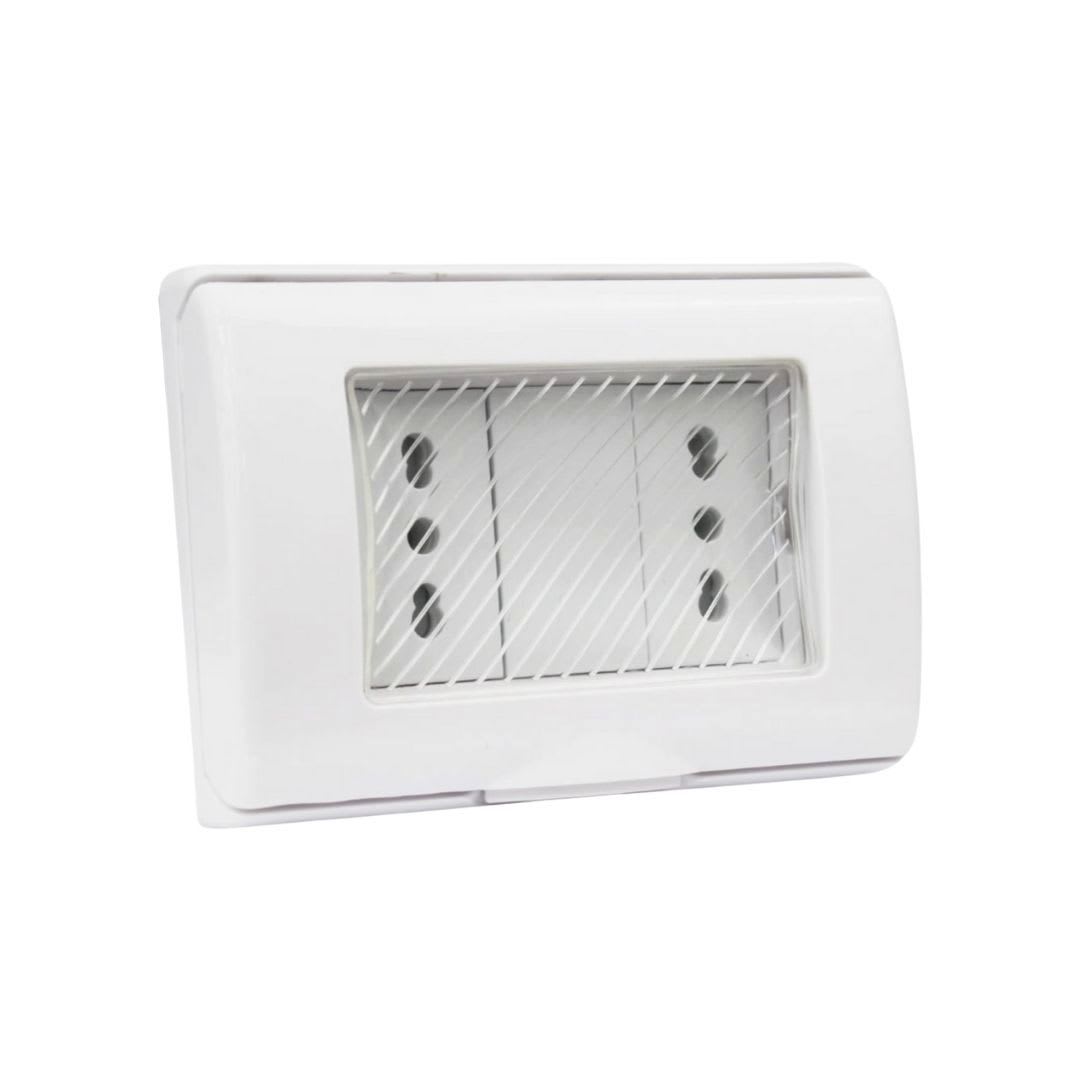 Enchufe Tomacorriente Hidrobox Embutido Doble 10/16A 250V IP55 - Stanford 0