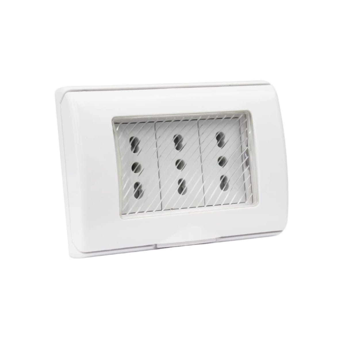 Enchufe Tomacorriente Hidrobox Embutido Triple 10/16A 250V IP55 - Stanford 0