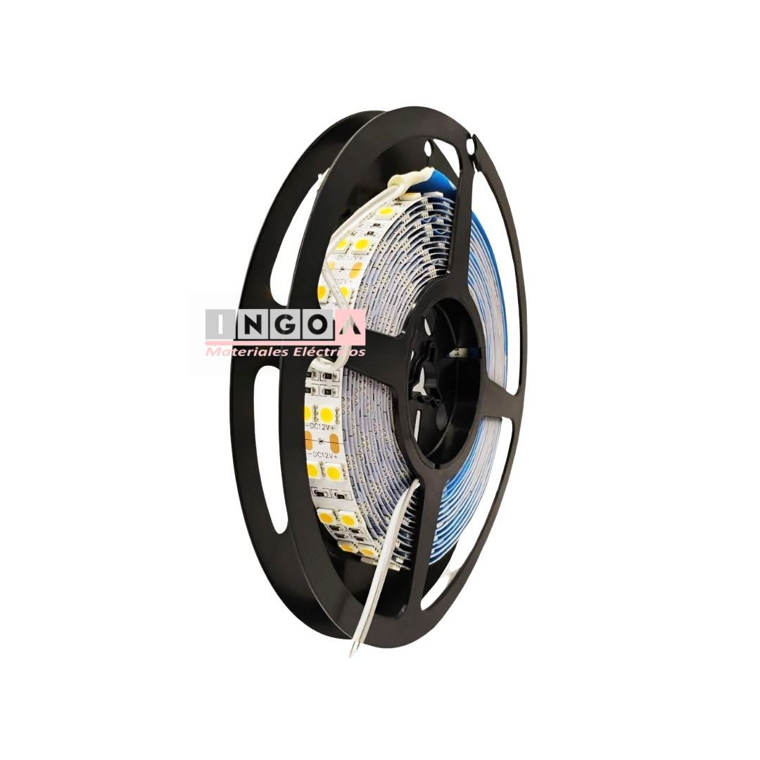 Cinta Led Smd Chip 5050, 120LED-2200LM-28W/MT 3000K IP20 12V, Rollo 5mts2