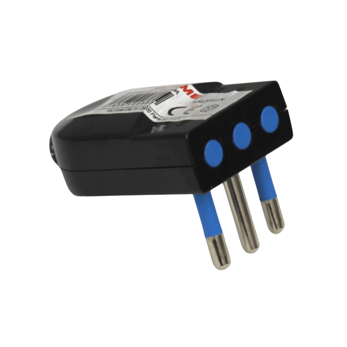 Enchufe Macho Volante Convertible 2P+T 10A 250V Dom. Negro - Scame6