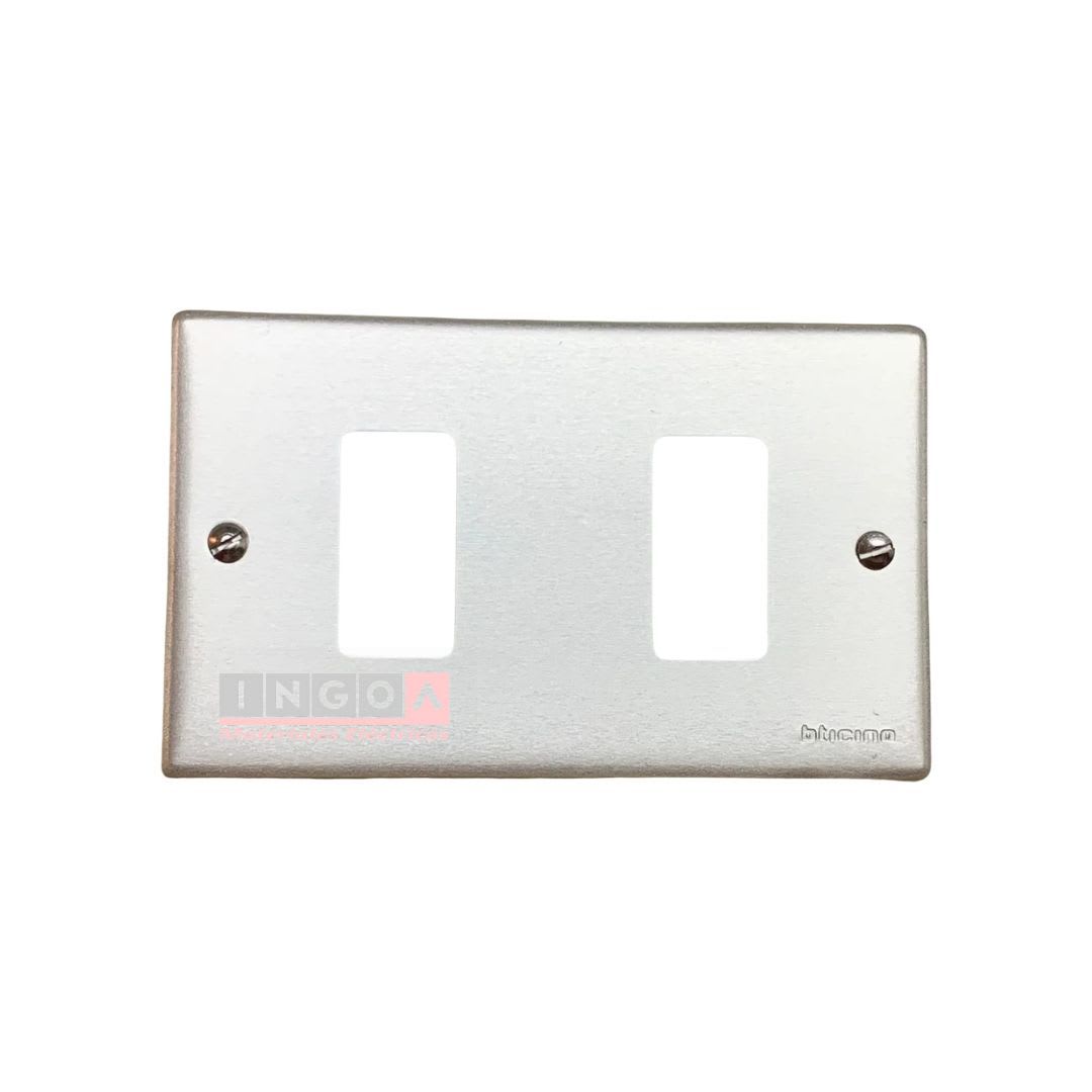 Placa Tapa Aluminio 2 Modulos Magic 503/2 - Bticino - Vista 2