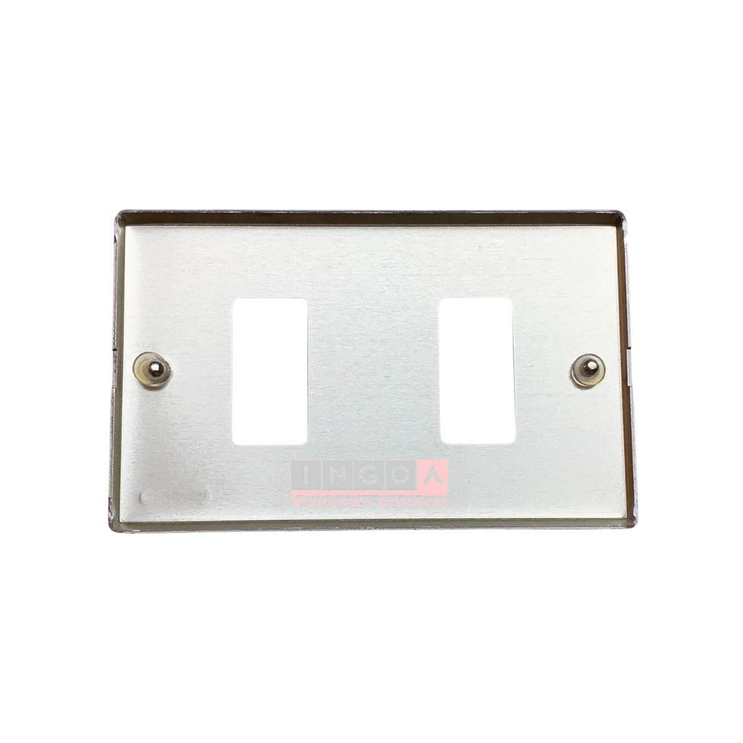Placa Tapa Aluminio 2 Modulos Magic 503/2 - Bticino - Vista 4