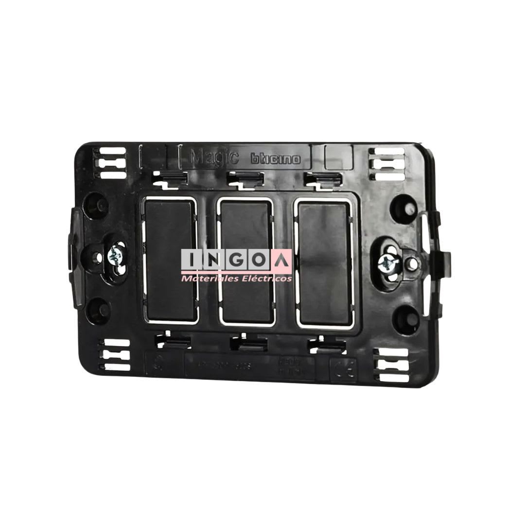 Soporte PVC 3 Modulos Magic 503R - Bticino - Vista 2