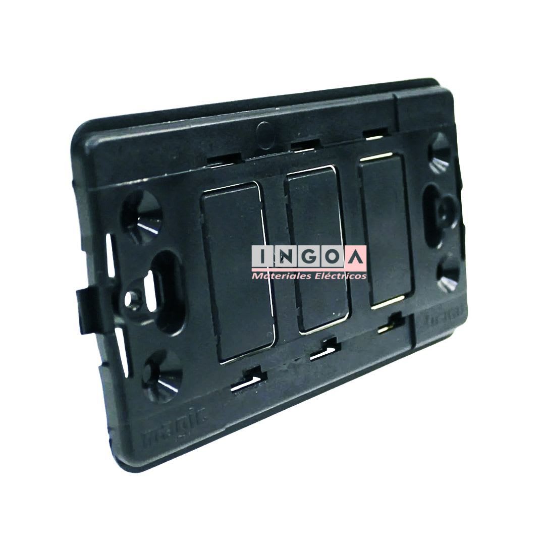 Soporte PVC 3 Modulos Magic 503R - Bticino - Vista 3