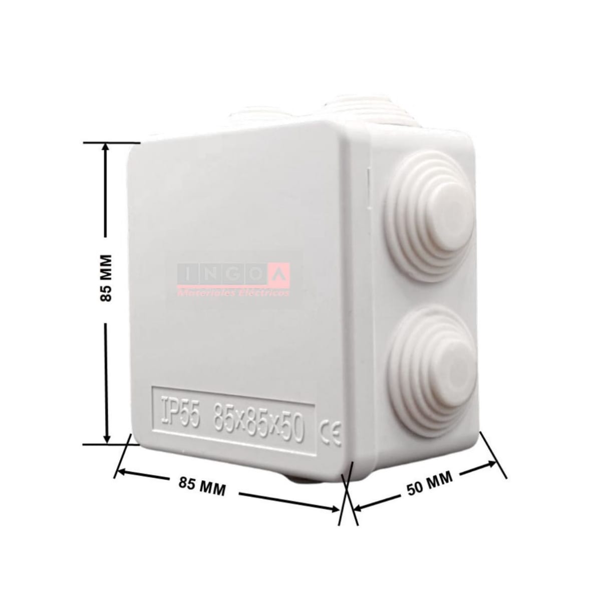 Caja Estanca 85X85X50MM IP55 C/Conos y Cierre a Presion - Vista 9