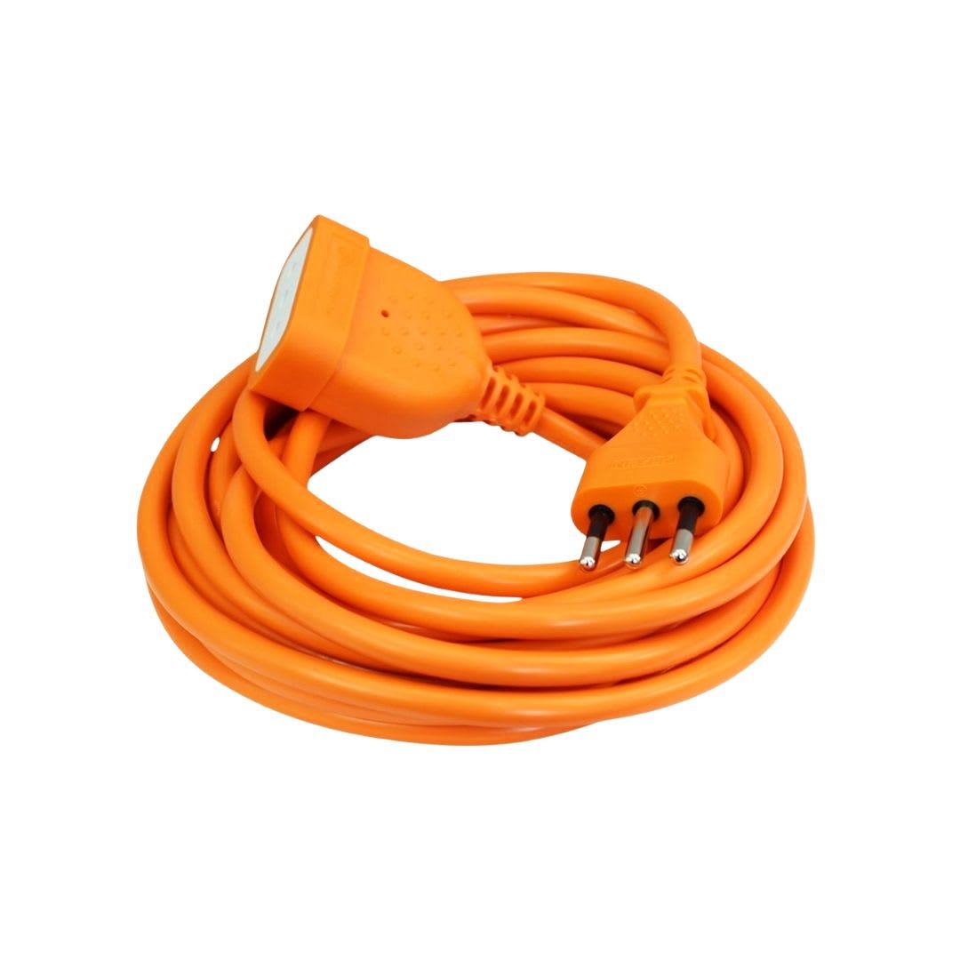 Alargador Electrico Naranja 10 Mts 2P+T 2500W 10A 250V 0