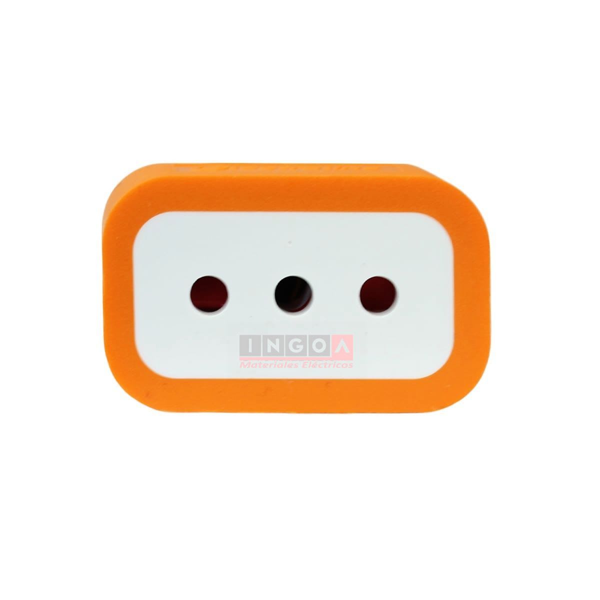 Alargador Electrico Naranja 10 Mts 2P+T 2500W 10A 250V4