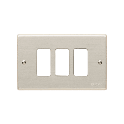 Placa Tapa Aluminio 3 Modulos Magic 503/3 - Bticino 0