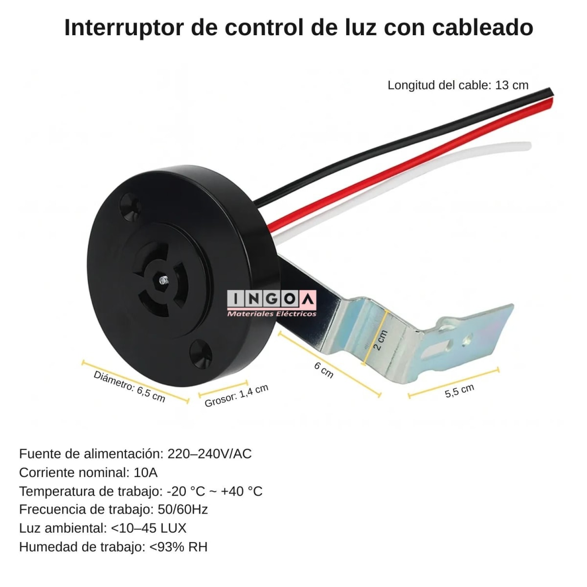 Fotocelda 10A 110-240Vac Con Base3