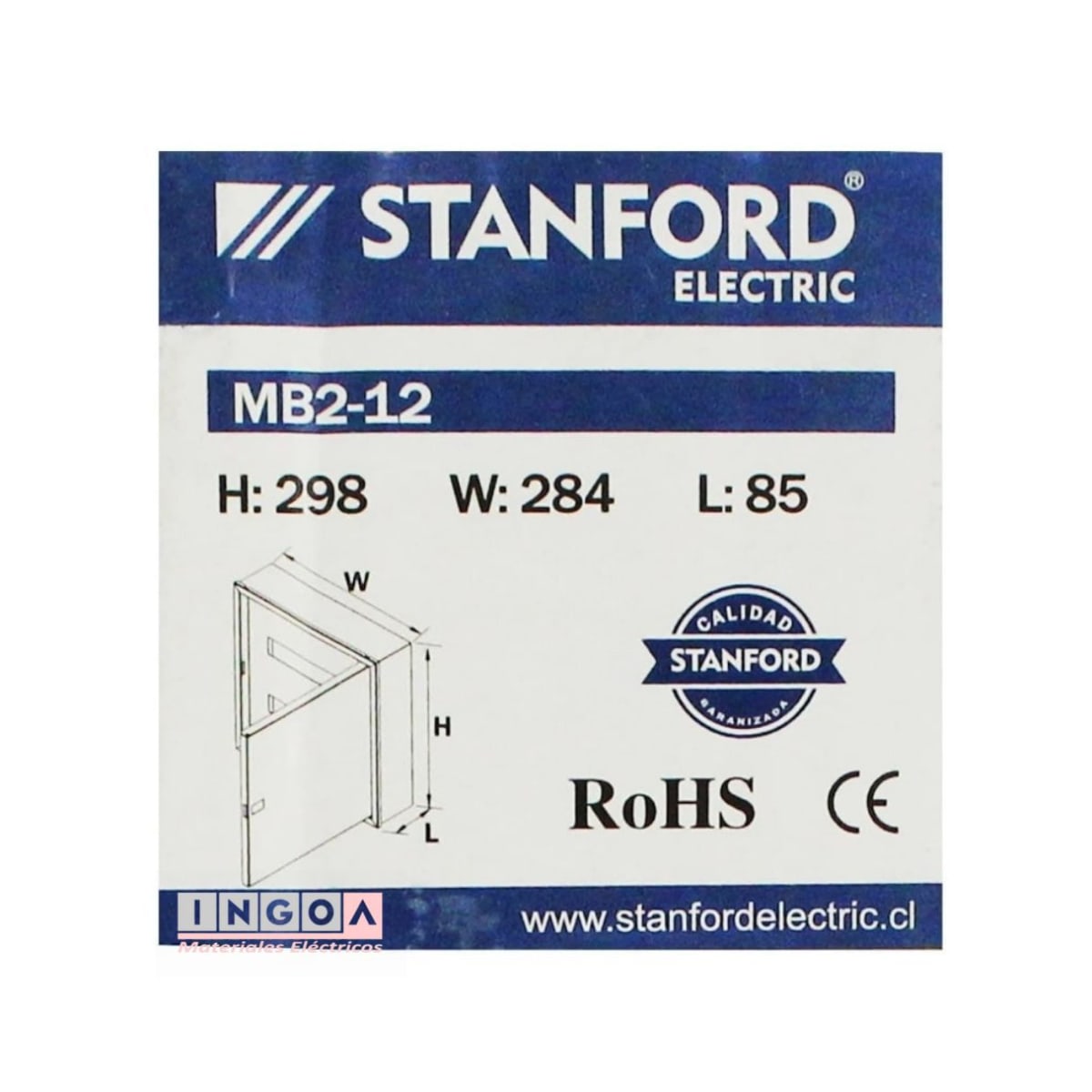 Tablero Metalico Embutido 12 Modulos IP41 Ral7032 Stanford8