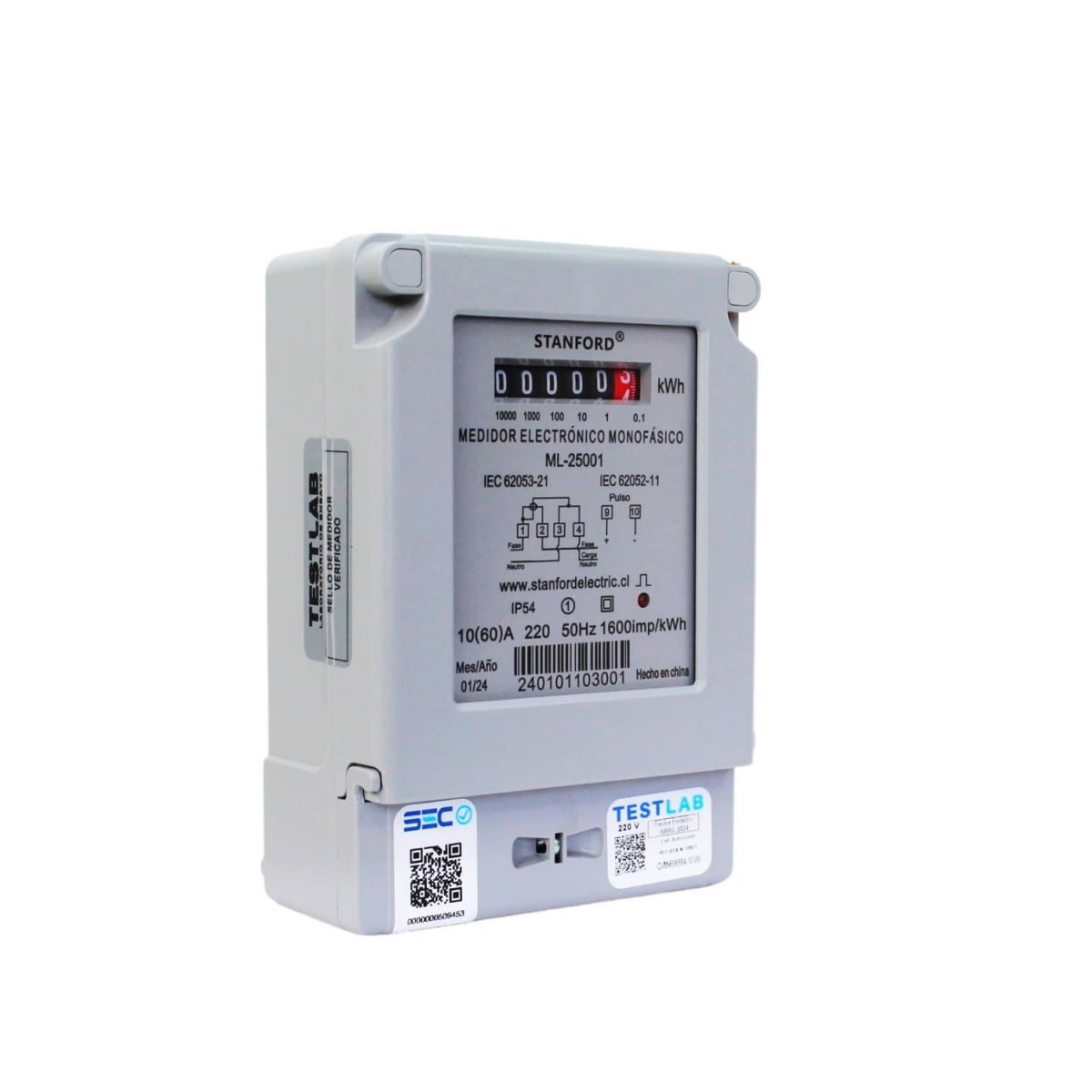 Medidor Remarcador Monofasico Electrónico 60A 220V ML-25001 Stanford - Imagen Principal