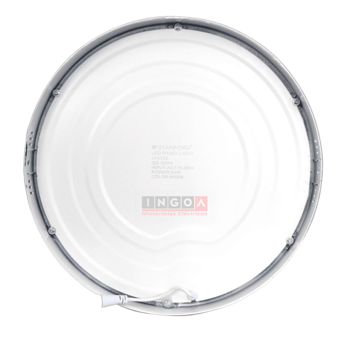 Plafon Sobrep. Redondo 24W, D285X28MM, 6500K, 1920LM-Stanford4