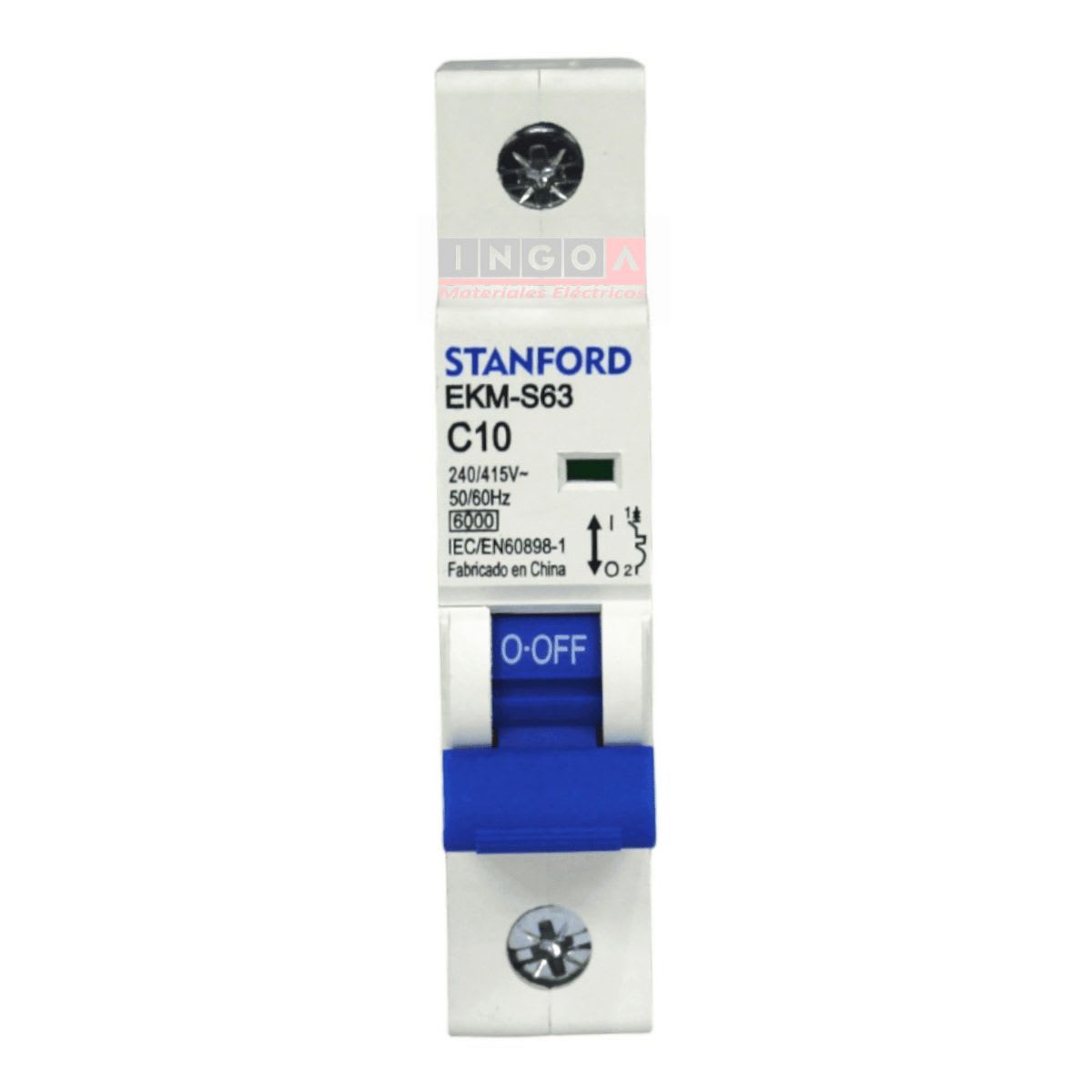 Int. Automatico Stanford 1x10A 6KA Curva C - Vista 2