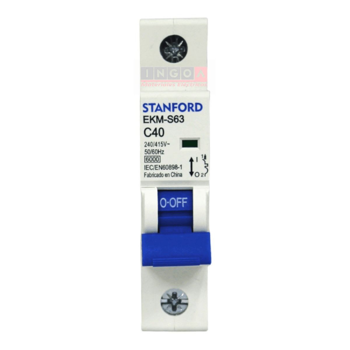 Int. Automatico Stanford 1x40A 6KA Curva C - Vista 2