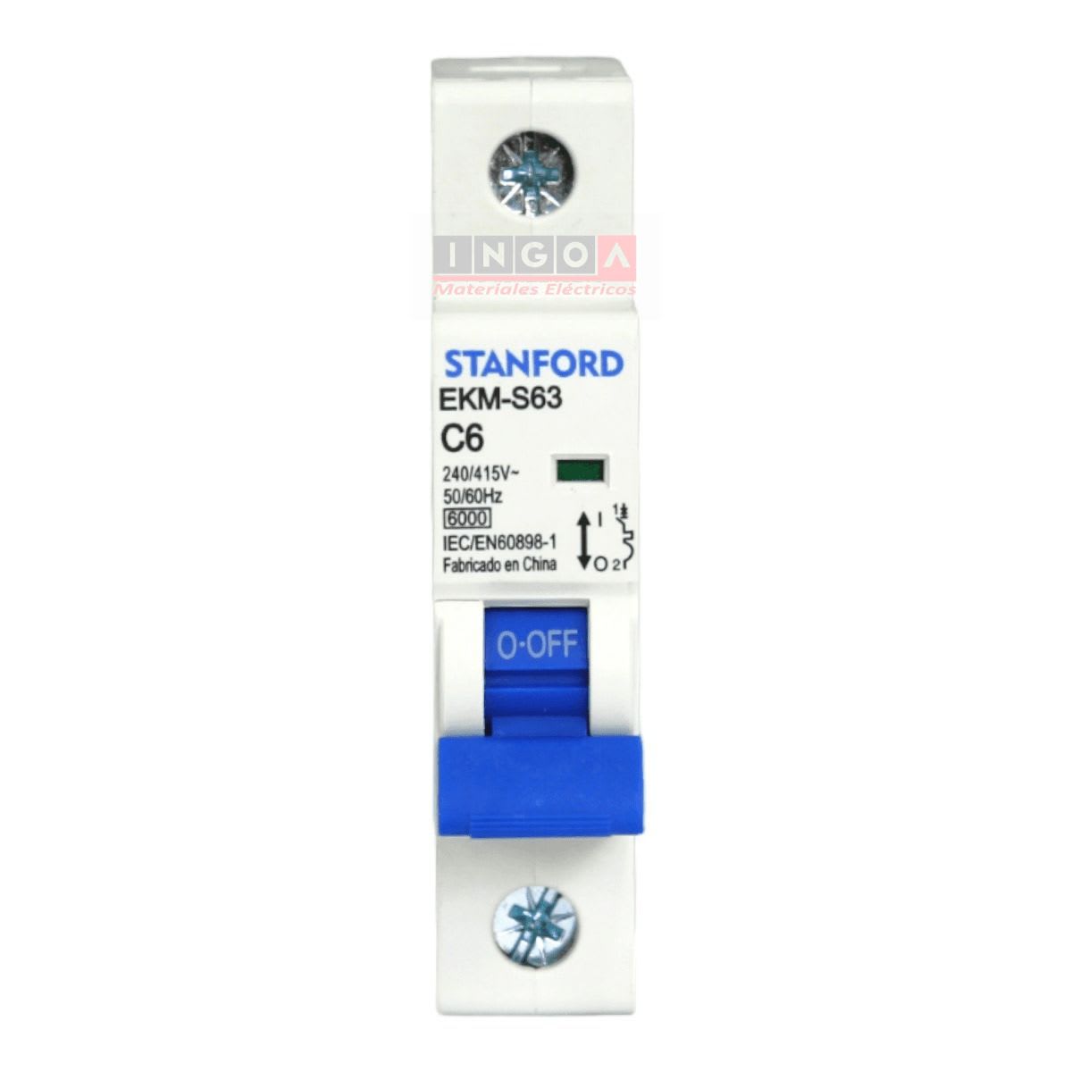 Int. Automatico Stanford 1x6A 6KA Curva C - Vista 2