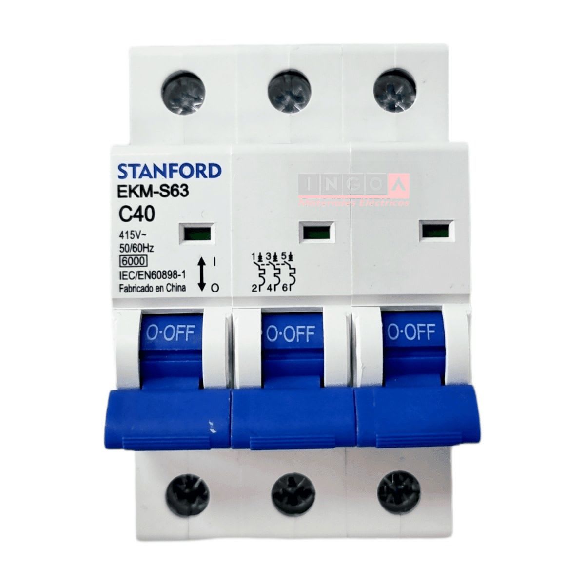 Int. Automatico Stanford 3x40A 6KA C - Vista 2