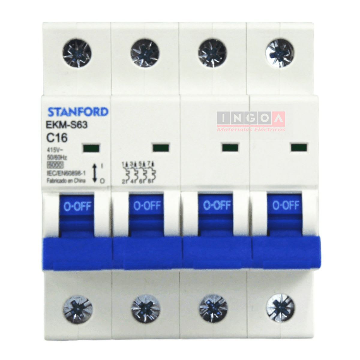 Int. Automatico Stanford 4x16A 6KA Curva C - Vista 2