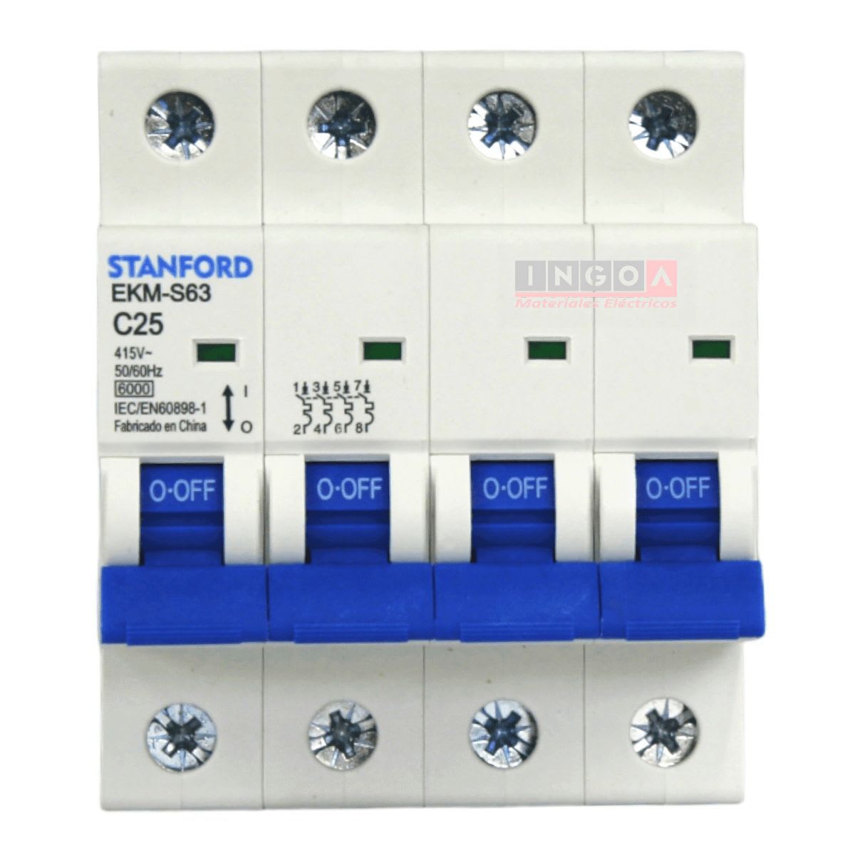 Int. Automatico Stanford 4x25A 6KA Curva C2