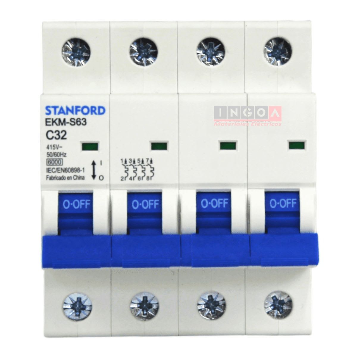 Int. Automatico Stanford 4x32A 6KA Curva C - Vista 2