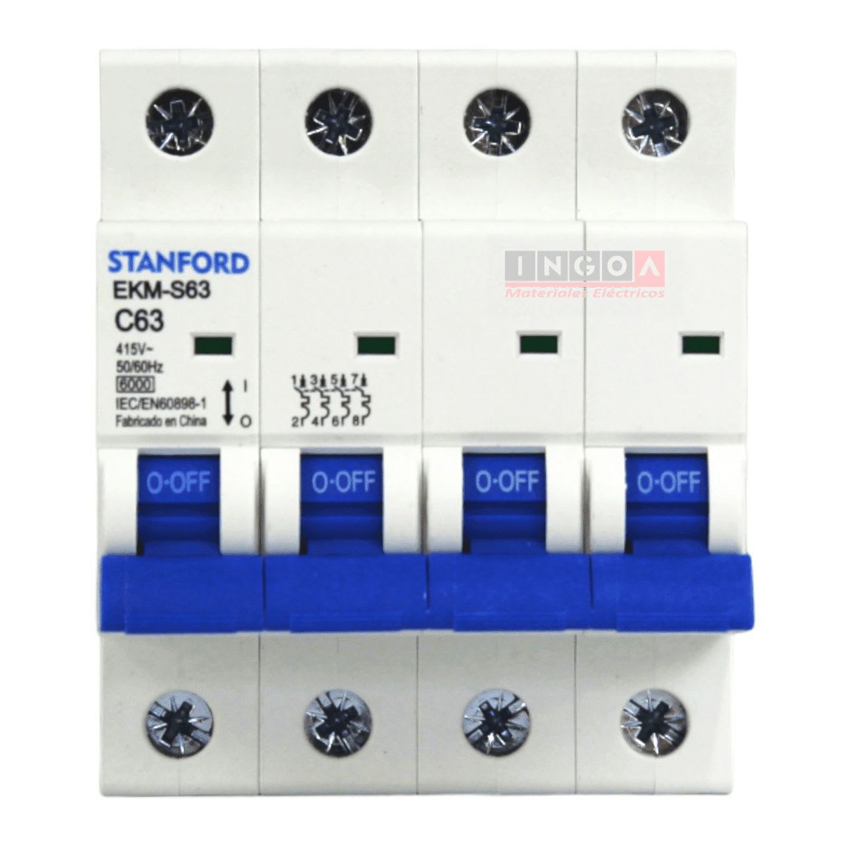 Int. Automatico Stanford 4x63A 6KA Curva C - Vista 2