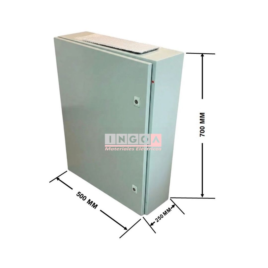 Gabinete Tablero Metalico 700x500x250mm 1 Puerta IP65 Ral 70329