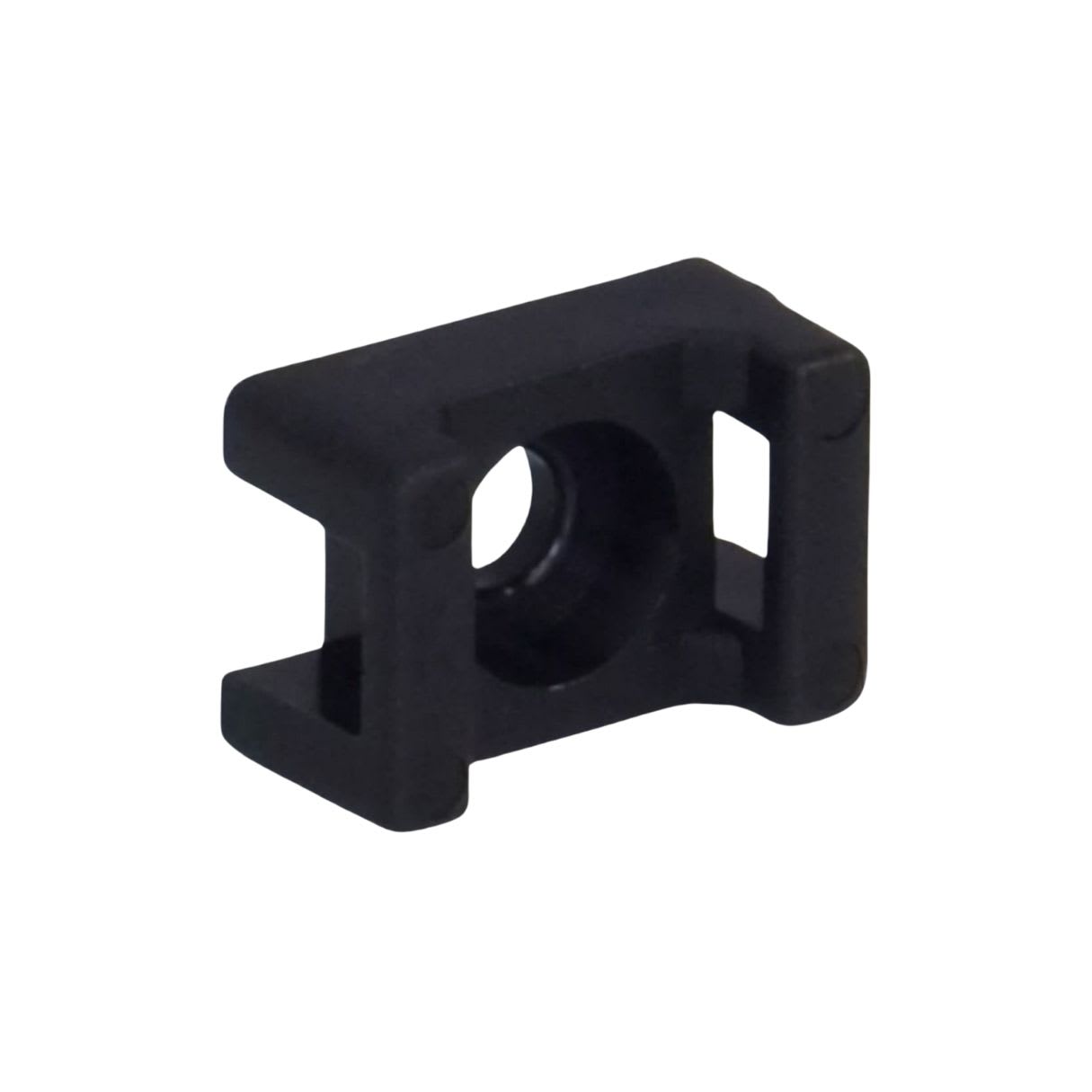 Base Atornillable para Amarra Tipo Chilectra Caluga Negra 23x16x9mm (100 Un)