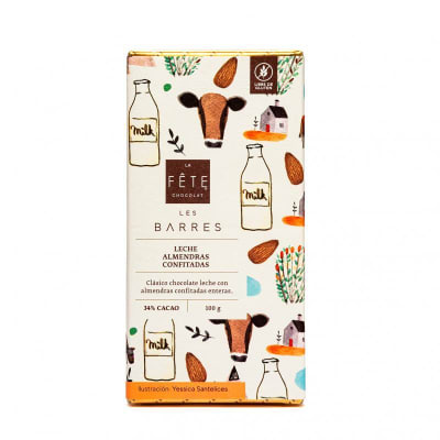 Les Barres Leche Almendra Confitada 34% de Cacao 100 gr