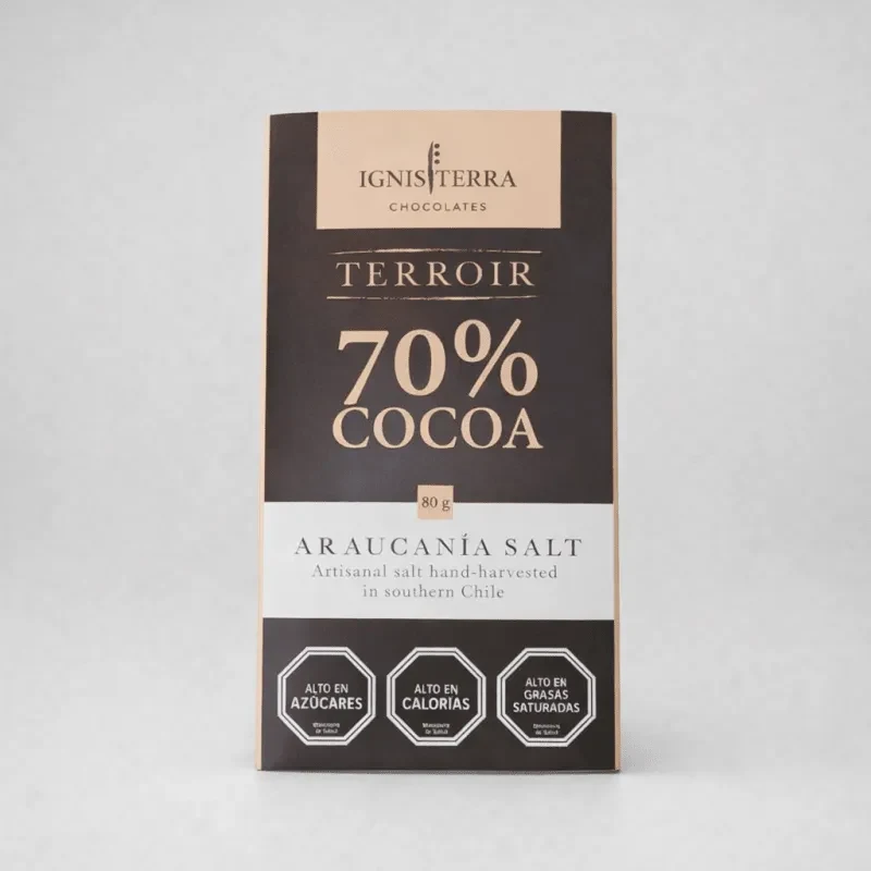 Ignis Terra Barra Bitter 70% con sal 80 gr1